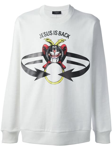 givenchy jesus is back|Givenchy White Jesus is Back T.